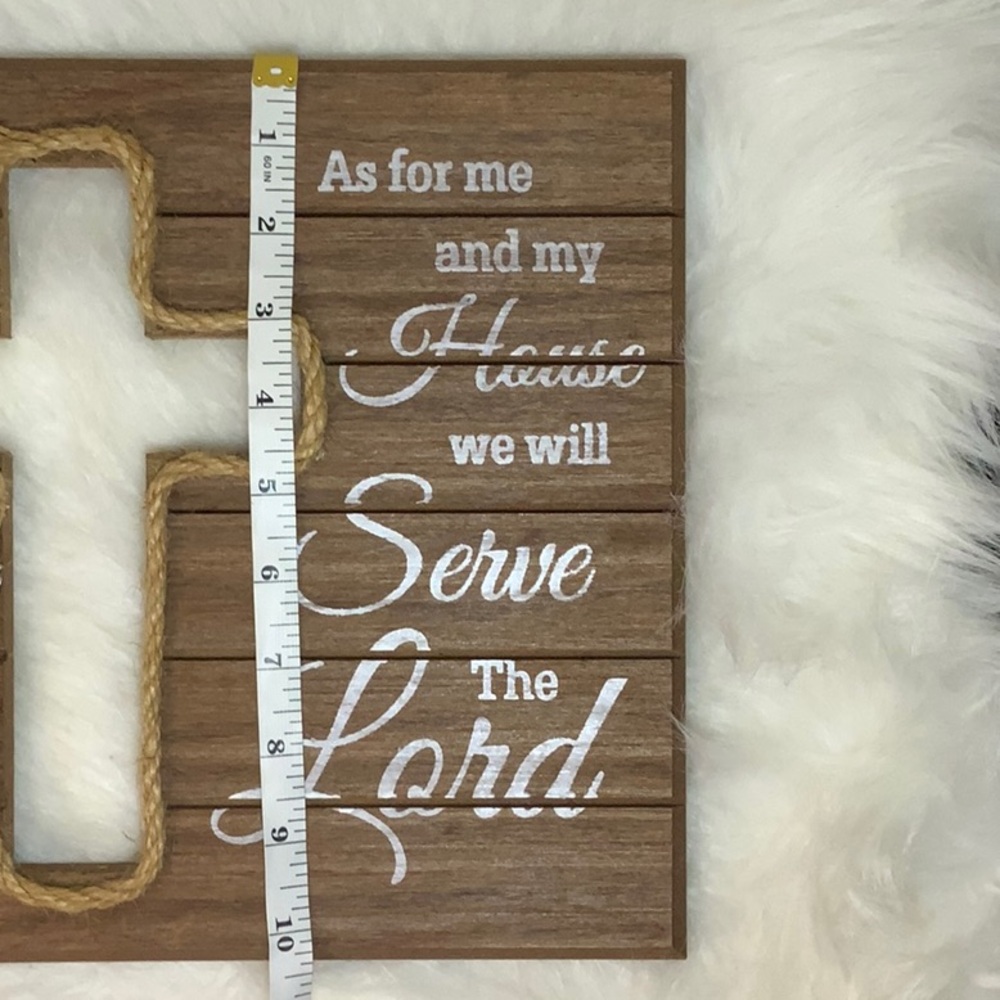 Serve the Lord Wall Art. (Wood) EUC - Picture 4 of 4